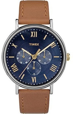 Timex TW2R29100 Men's Southview 41 Multifunction Light Brown Leather Band Watch
