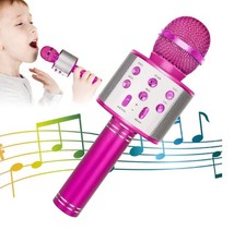 Wireless BT 5-in-1 Portable Handheld Karaoke Mic Speaker Player Recorder w/ Adju