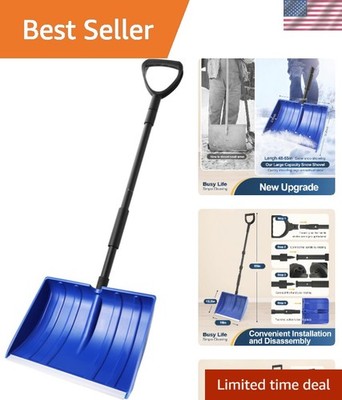 Durable 55-Inch Snow Shovel with D-Grip Handle for Effortless Outdoor Clearance