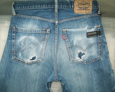 HOT VTG Men LEVI'S 505 FENOM FRAGMENT DESIGN SELVEDGE Jeans 32 x30