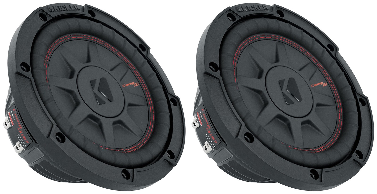 2 Сабвуферы KICKER 48CWRT672 CompRT мощностью 300 Вт с низким уровнем шума 675 DVC 2-омные сабвуферы CompRT67 35890₽