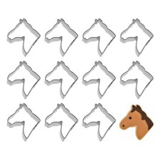 1 Dozen 12 Mini 1.5'' Horse Head Face Cookie Cutters Party Favors Made in USA