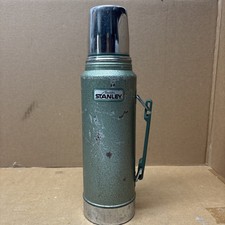 Vintage Green Aladdin Stanley Thermos A-944dh Made In USA Good Condition Quart