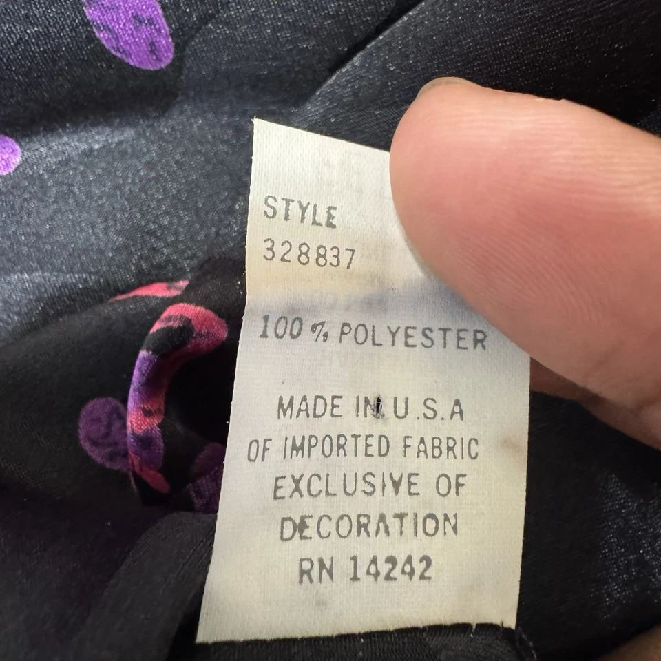 Camiseta camisola Christian Dior azul marino vintage adornada con encaje pequeña hecha en EE. UU. Foto 4 de 4