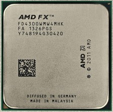 AMD FX-4300 3.8-4.0GHz Quad-Core AM3 Processor CPU FD4300WMW4MHK Tested Working