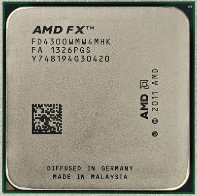 AMD FX-4300 3.8-4.0GHz Quad-Core AM3+ Processor CPU FD4300WMW4MHK Tested Working