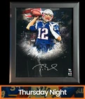 TOM BRADY SIGNED AUTO 20x24 PHOTO FRAMED FANATICS STICKER AUTHENTIC SIGNATURE