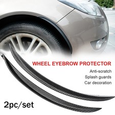 2Pcs Universal Carbon Fiber Fender Flares Wheel Eyebrow Arches Lips Protector