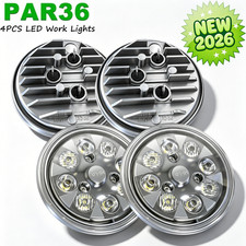 4Pcs LED HEADLIGHTS LAMPS BULBS 4411 30W 21 WATT 4.5'' 4 1/2'' PAR36 12V
