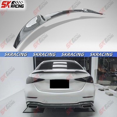 Glossy Black/Carbon Fiber Rear Spoiler Wing Fits Mercedes-Benz C-Class W206 C200