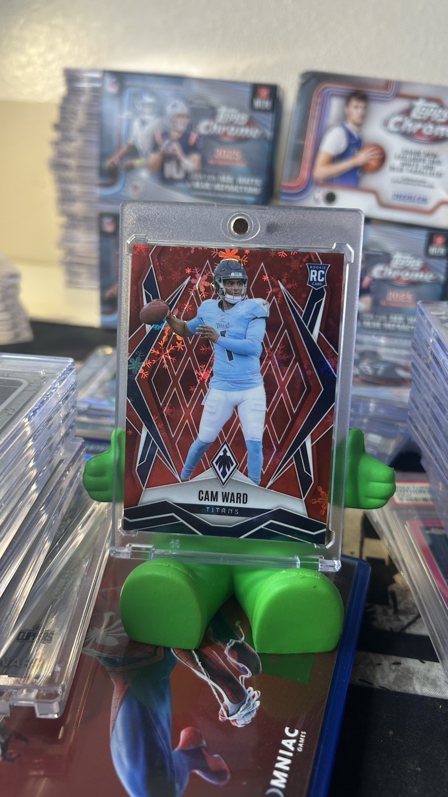 2025 Panini Phoenix - Rookies Cam Ward #194 Red Hyper /399 (RC)