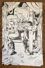 COMIC ARTIST~ DANN PHILLIPS~ 11X17" HAND DRAWN/AUTOGRAPHED~ MAESTRO