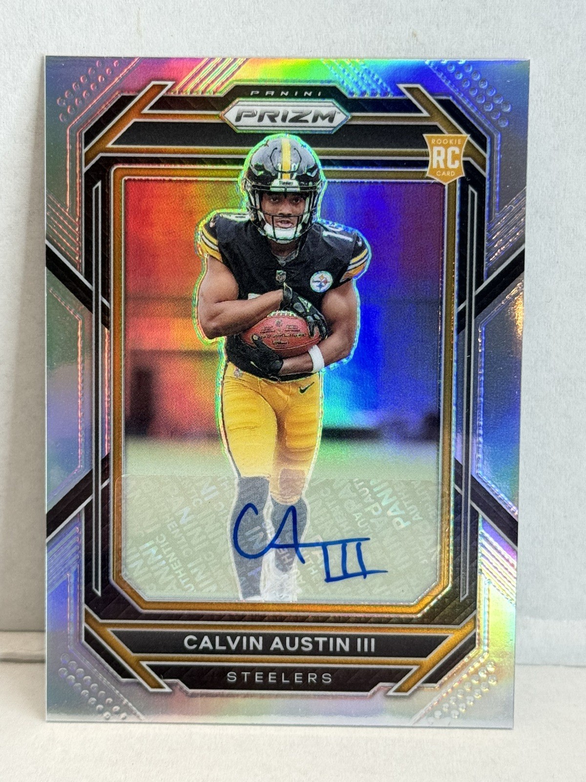 CALVIN AUSTIN III 2022 Panini Prizm Auto #338 Steelers RC
