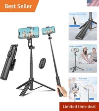 Lightweight 50 Inch Selfie Stick Tripod for iPhone  Android - Remote Included