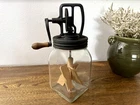 Dazey Butter Churn 2-quart Capacity Glass Jar Hand-crank Vintage