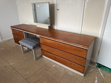 BCM ARKANA Mid-Century Bedroom Set Dressing Table Stool Mirror Chest of Drawers