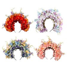 Exquisite Floral Crown Headpiece Beautiful Hairband for Weddings and Festivals