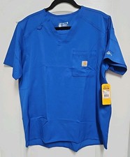Carhartt NEW Mens Force Modern Fit Scrub Top V Neck Pockets, Medium.