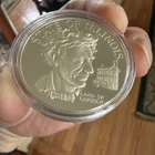 1973 State of Illinois Land of Abraham Lincoln 925 Silver art bar round C1767