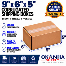 9x6x5 Corrugated Shipping Boxes Cardboard Mailing Packing 10 25 50 100 Pack