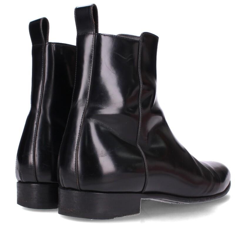 Stivali Saint Laurent tacco zip laterale nero a punta misura 40 5 uomo autentici