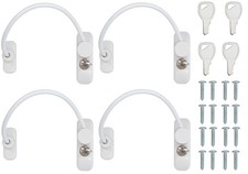 4 PCS Window Restrictor Locks Lockable Door with Keys Childproof Casement Anti