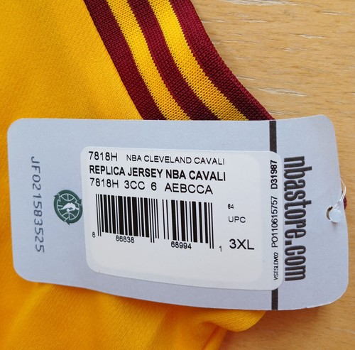 MAGLIA ADIDAS CLEVELAND CAVALIERS BIANCA ORO 3XL - Foto 4 di 7
