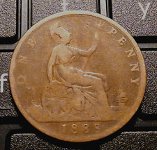 1888 Victoria One Penny Bun/Young Head Bronze Coin See Photo Ref 516 Jack Ripper