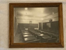 Vtg 1944 Benedict Elementary School 5th Grade Classroom Framed Photo Norwalk, OH