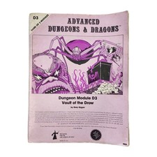 Advanced Dungeons & Dragons Dungeon Module D3 Vault Of The Drow 3rd Printing TSR
