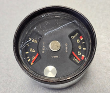 Working Used Original Vdo Porsche 911 80mm Combo Fuel Tank Oel Gauge 1970-73