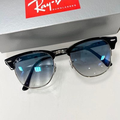 Ray Ban Clubmaster RB3016 1354 3F black blue gray with black case from japan