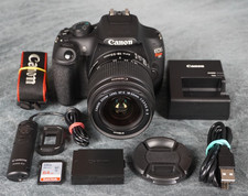 Canon EOS Rebel T5 1200D 18MP 1080p DSLR Camera Set 3K Clicks W/ 18-55mm Tested