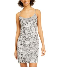 bebe Womens Velvet Burnout Slip Dress