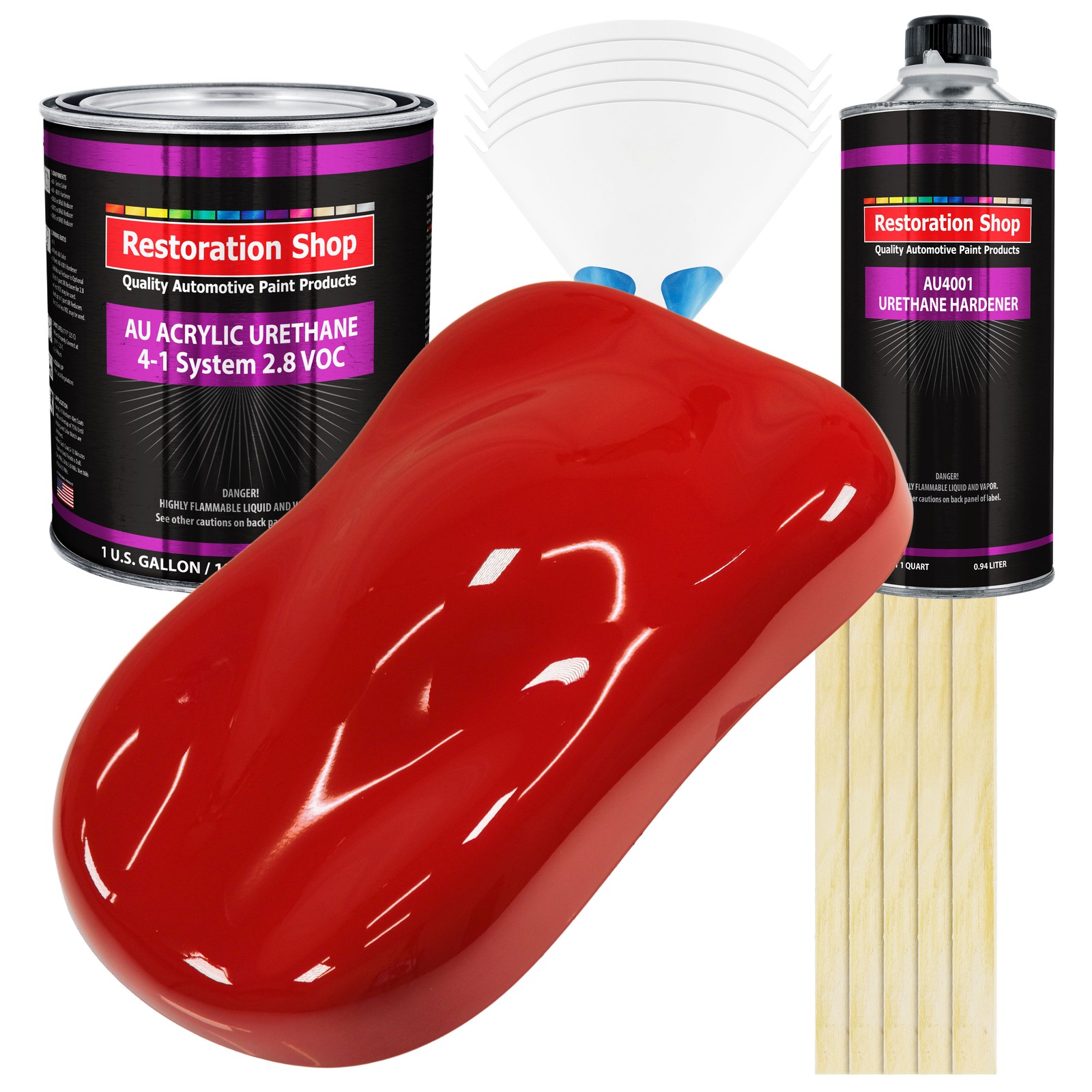 Restoration Shop Graphic Red Acrylic Urethane Gallon Kit Auto Paint