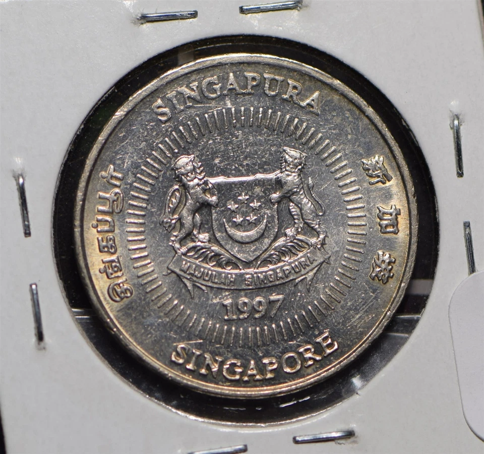 Singapore 1997 50 Cents Lion animal 191253 combine shipping - Image 2 of 2