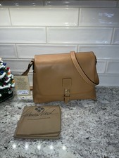 Patricia Nash Mili Hazelnut Leather Crossbody Waxed Vegetable Tan NWT