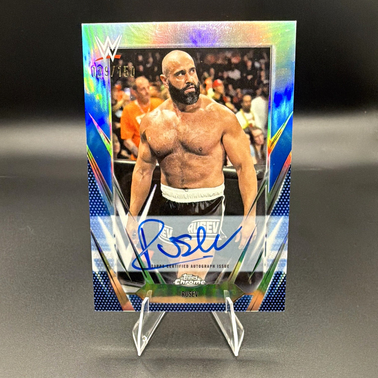 Topps 2026 Topps Chrome WWE Autographs Rusev Auto Insert BCA-RSV 129/150