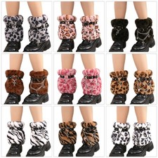 Buckled Fauxs Furs Leg Warmer,Winter Warm Soft Fuzzy Leg Warmer Boot Cuffs Cover