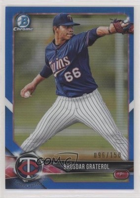 2018 Bowman Draft Chrome Blue Refractor 96/150 Brusdar Graterol #BDC-3 he4
