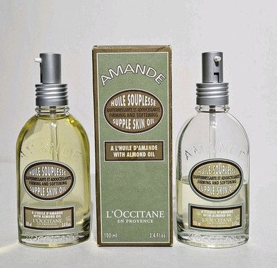 Loccitane Almond Supple Skin Oil 3.4oz Lot - Original Formula Firm & Soft Pump 