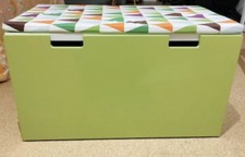 IKEA Smastad Stuva Toy Storage Box with Wheels And Seat Cushion
