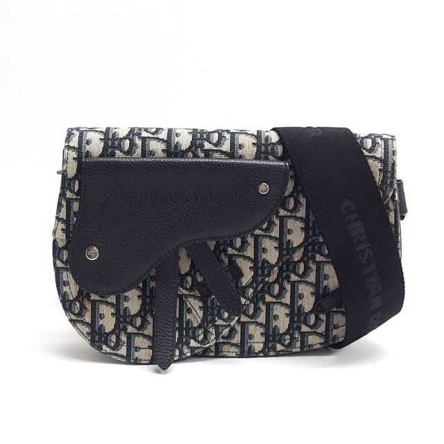 Christian Dior Trotter Oblique Jacquard Saddle Bag　1CD00108