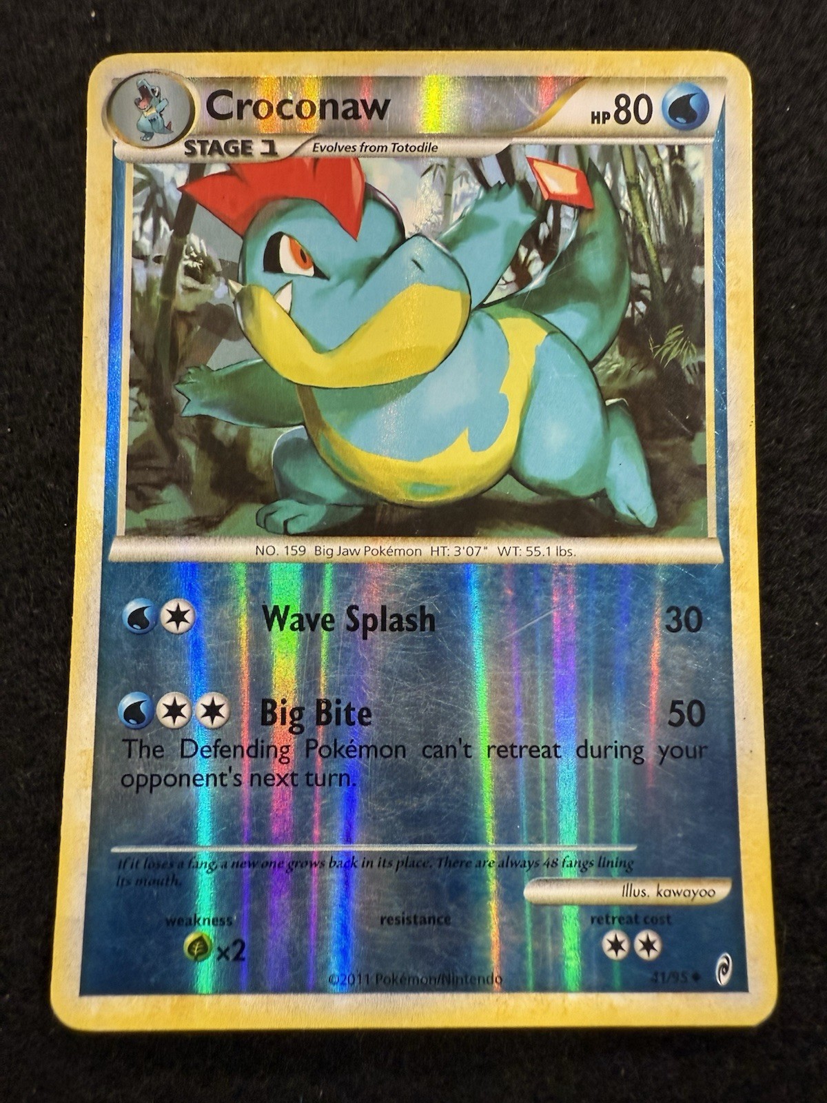 Pokemon Croconaw Reverse Holo 41/95 from Call of Legends in HP+/MP- condition!
