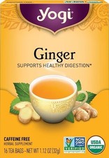 Yogi Organic Herbal Tea Caffeine Free Ginger 1 Tea Bags 16 Bag
