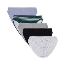 Gap Body Women Bikini Underwear 5-Pack Organic Comfy Cotton Stretch Size Medium