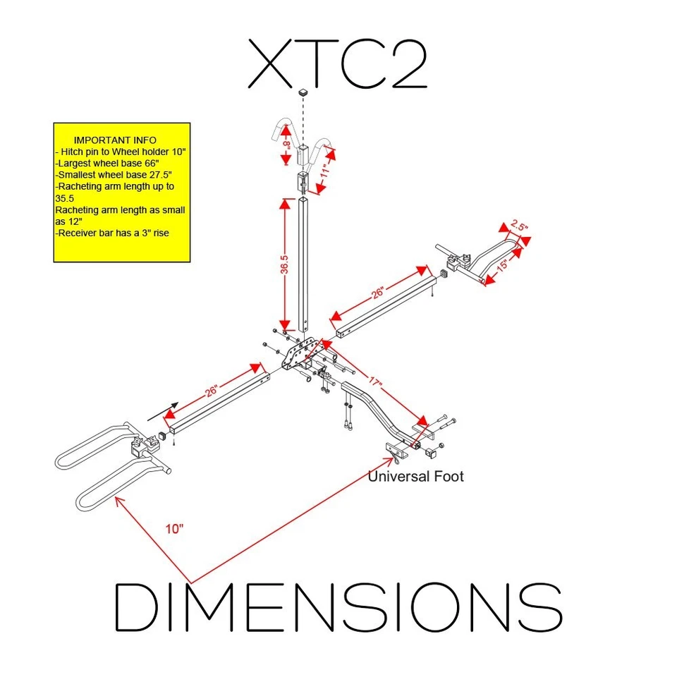 Portabicicletas con montaje en enganche XTC2 Foto 2 de 4