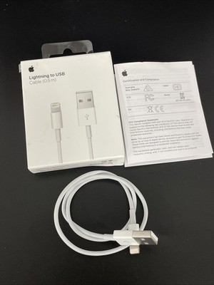 Apple 0.5m (1.5ft) Lightning to USB Charging Charge Cable for iPhone, ME291AM/A