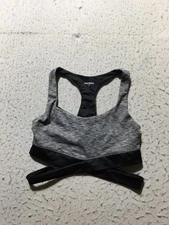 Manduka Sports Bra Womens L Large Heather Gray Racerback Strappy Sides