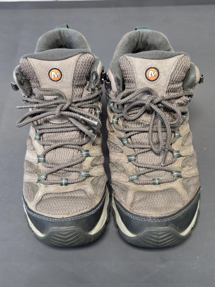 Merrell Mens Size 9.5 Moab 3 Mid Waterproof Hiking Boot Vibram Boulder J035837 - Image 3 of 4